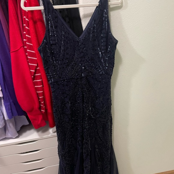 Navy Gown Sz 10 - Picture 4 of 6